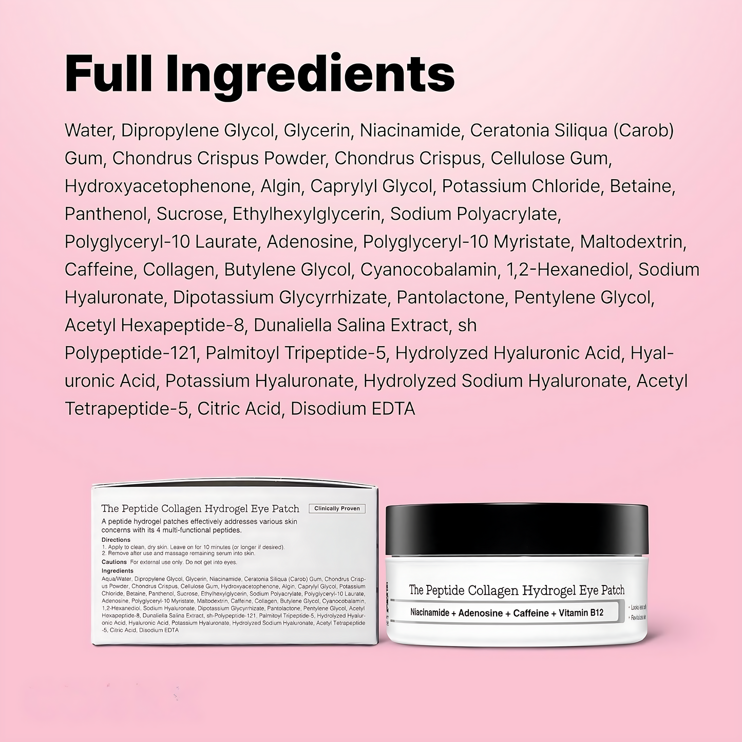 VELONTA™ Peptide Collagen Hydrogel Eye Patch